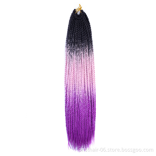 MYZYR 20 Inch Braiding Hair Extensions Jumbo Crochet Braids Synthetic Hair style 100g/Pc Pure Blonde Pink Green